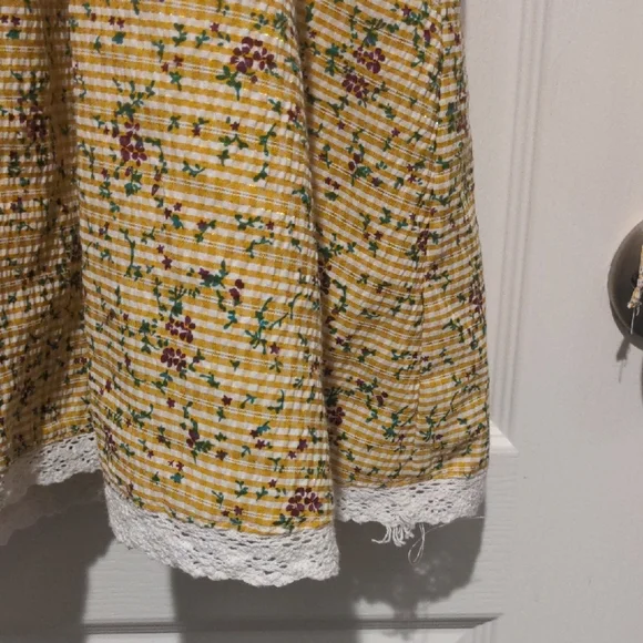 Just Me Yellow Dress with Lace Details - Picture 5 of 5